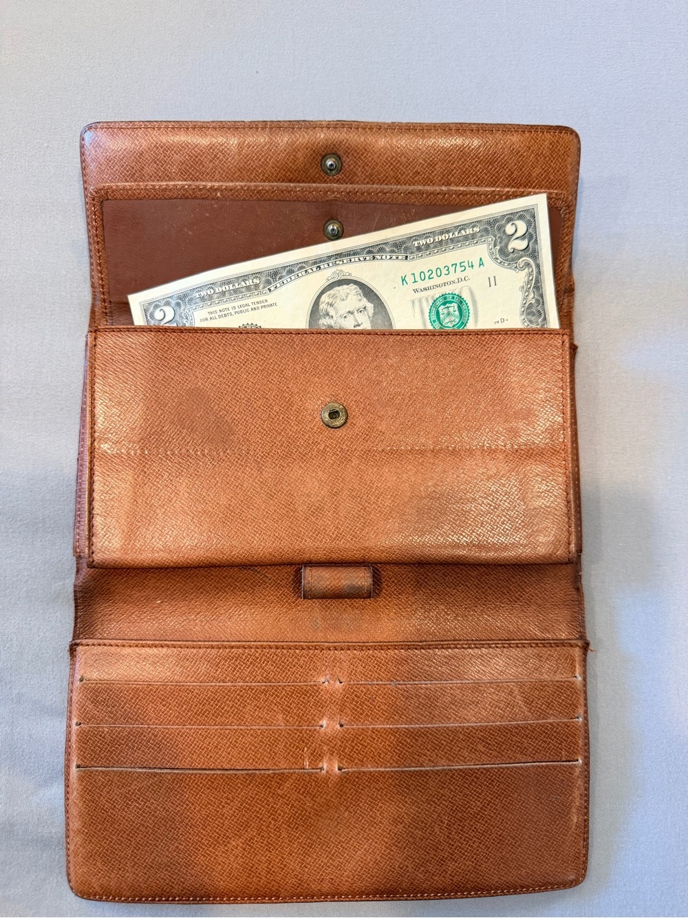 Louis Vuitton Brown Monogram Folded Canvas Wallet